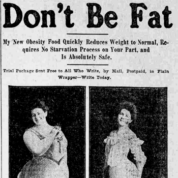 Don Brown Chevrolet >> Don't be fat - weight loss ad (1905) - Click Americana Don Brown Chevrolet >> Don't be fat - weight loss ad (1905) - Click Americana