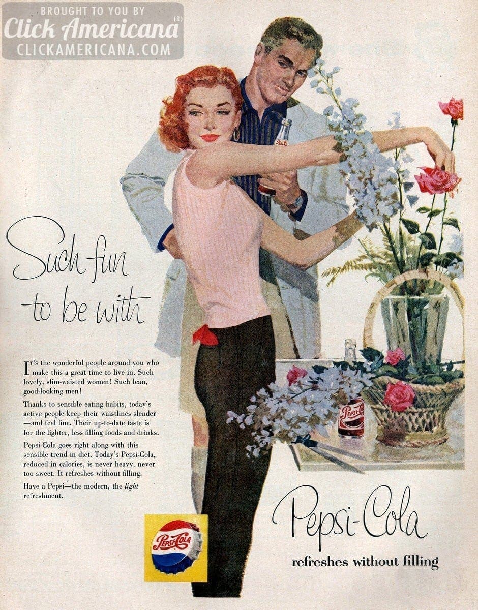 Why PepsiCola keeps you slim (ads from the 1950s) Click Americana