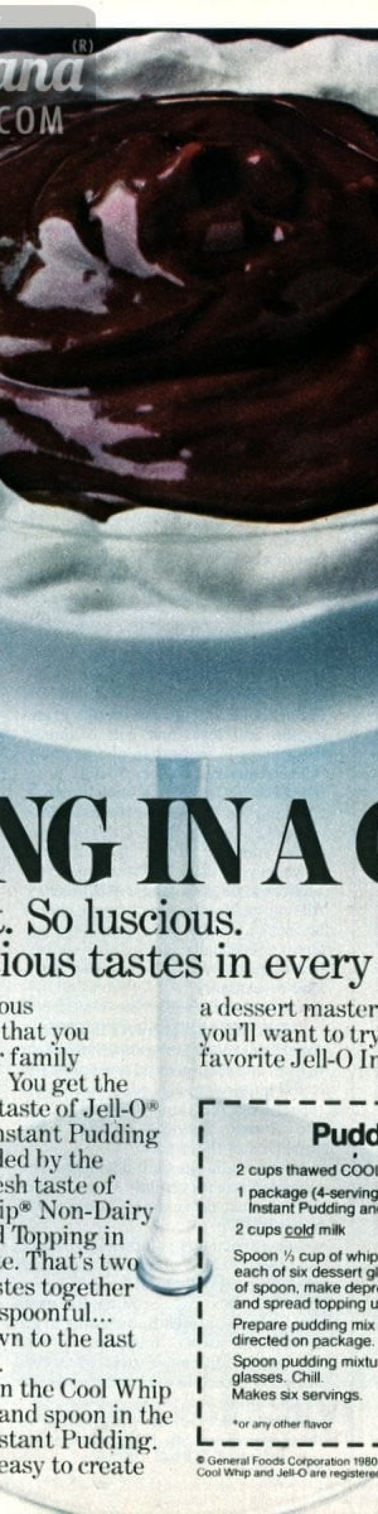 Pudding in a cloud (1982) Click Americana