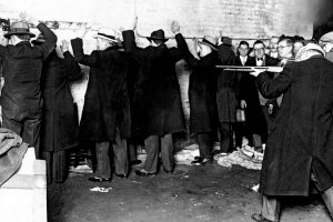 reenactment of St Valentine's Day massacre 1929 for jurors