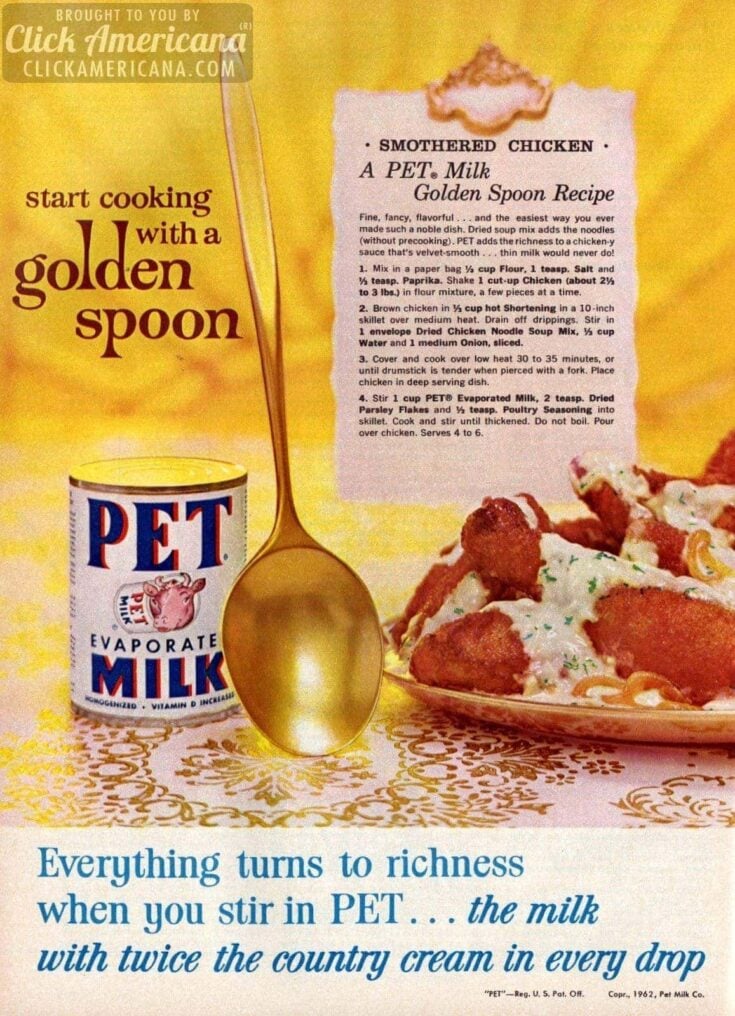 smothered chicken recipe october 1962
