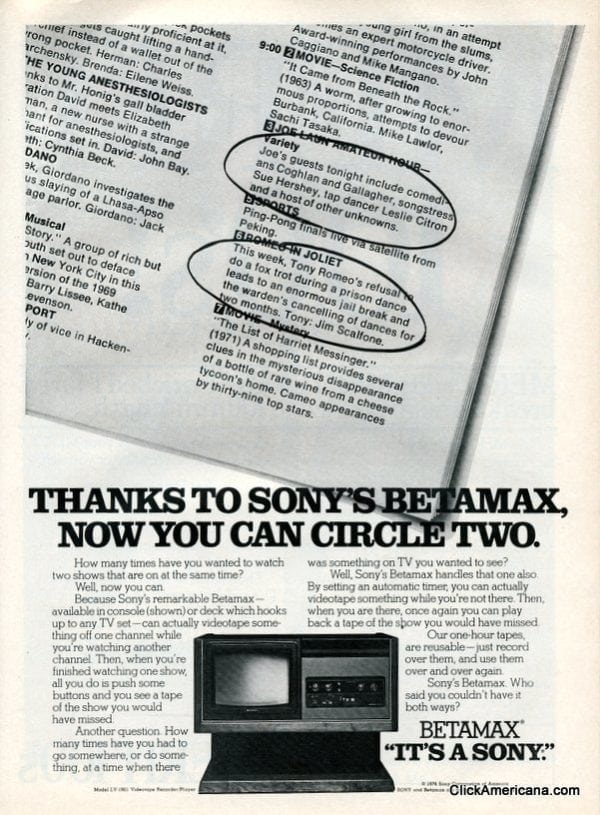 VHS or Beta? A look back at Betamax, and how Sony lost the VCR format