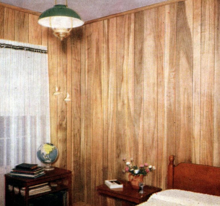 The vintage wall paneling in these 1950s & 1960s homes still works