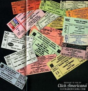 Vintage ticket stubs