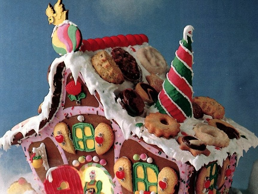 Gingerbread house gallery Christmas cookies & candy (1987) Click