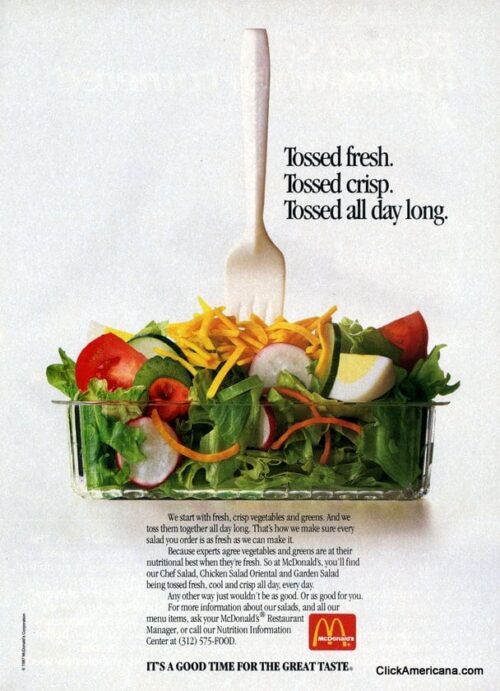 McDonald's salads It's a good time for the great taste (1987) Click