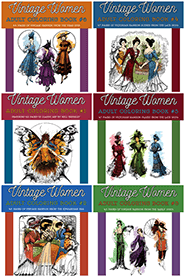Vintage Women: Adult Coloring Books
