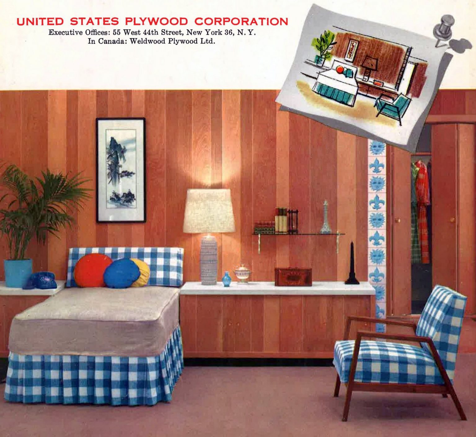 The vintage wall paneling in these 1950s & 1960s homes still works